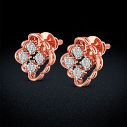 Joyalukkas Women 18KT Rose Gold Earrings Diamond-image-84
