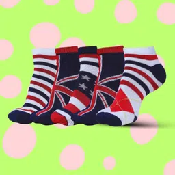 MJE Men Pack Of 5 Patterned Ankle Length Socks-image-65