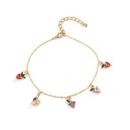 Just Lil Things Gold-Plated Artificial Stones Chain-46