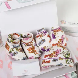 THE BABY TRUNK Infants Pack Of 3 Printed Organic Pure Cotton Baby Apparel Gift Set-picture-38