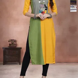 Anouk Rustic Women Pack of 3 Ethnic Motifs Printed Crepe Straight Kurta-image-68