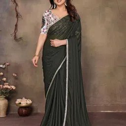 AMRUTKALA SAREES Sequinned Border Belted Saree-28