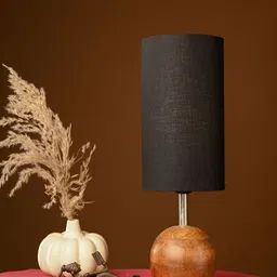 green girgit Brown Wood Rectangle Table Lamp-2