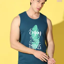 WOOSTRO Pack Of 2 Printed Combed Cotton Gym Vests VWS26(ENJOY PEACOCK)(ALONE RUST)-image-78