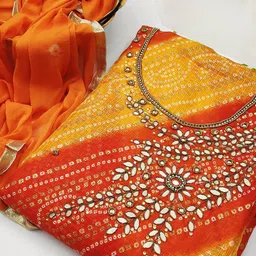 SAINOOR Embellished Semi-Stitched Dress Material-image-52