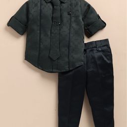 LITTLE COLLARS Boys Debonair Structured Long Sleeves Shirt With Trouser-image-3