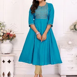 Rangita Women Embroidered Anarkali Kurta-image-80