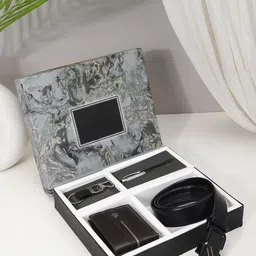 SAZARA Men Belt , Wallet, Keychain and Pen Gift Set-image-55