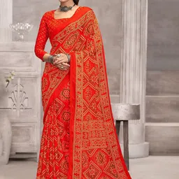 DURGA EMPORIO Bandhani Pure Chiffon Bandhani Saree-picture-45