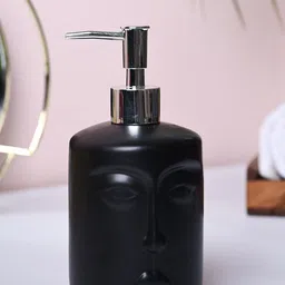 MARKET99 Black & Silver-Toned Solid Ceramic Soap Dispenser-image-33