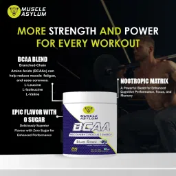 muscle asylum BCAA - with BRAIN BOOSTERS -100% Micronized Vegan, Recovery, Memory, Focus BCAA BCAA image 5