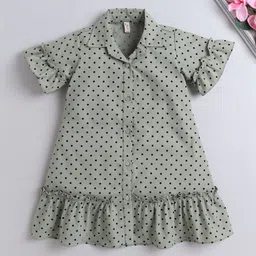 The Magic Wand Polka Dot Print Flared Sleeve Fit & Flare Dress-20