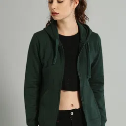 The Roadster Lifestyle Co. Women Fullsleeve Hooded Zipper Sweatshirt-picture-15