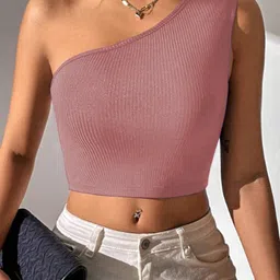 BAESD Striped One Shoulder Top-image-97