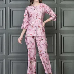 Shree Printed Shirt Collar Neck Shirt & Trouser Co-Ords-image-38