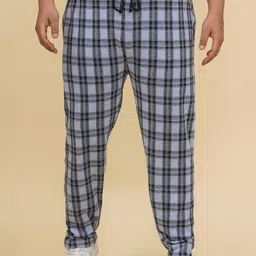 John Pride Men Checked Cotton Mid Rise TrackPants-image-10