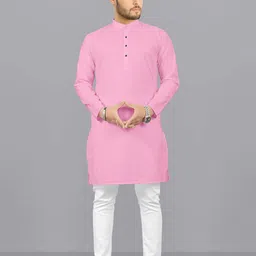 VS MALL Mandarin Collar Straight Kurta-image-11