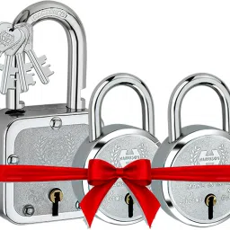 Padlocks Buy 1 Get 2 Free | 1 Square Lock 55mm with 2 Lock 50mm | Lock and Key | Padlock-19