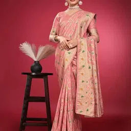 Florence Woven Design Zari Pure Silk Saree-picture-20