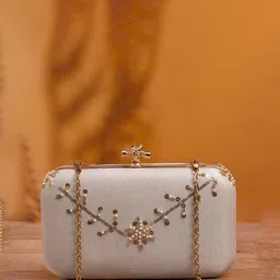 ARTKLIM Embroidered Sequins Box Clutch-10