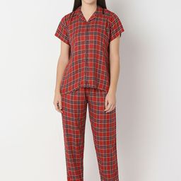 Juliet Women Checked Pure Cotton Night suit-image-16