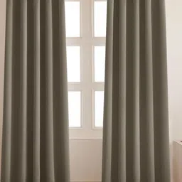 HOMEMONDE Grey Set of 2 Black Out Door Curtain-image-35