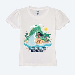 YK Disney Girls Princess Graphic Printed Round Neck Pure Cotton T-shirt-image-84