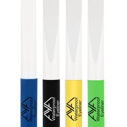 AYA Set Of 4 Long-Lasting Waterproof Liquid Eyeliner - 5ml Each - Kohl Black - Neon Green-image-79