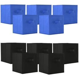 Kuber Industries Black & Blue 10 Pieces Drawer Organiser Organisers-32
