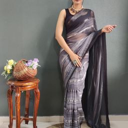 KAYOMMIZari Striped Pure Chiffon Ready to Wear Saree-image-47