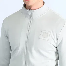 Flying Machine Men Solid Long Sleeves Front-Open Sweatshirt image 5