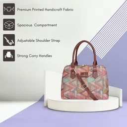 THE CLOWNFISH Geometric Printed Structured Handheld Bag image 4