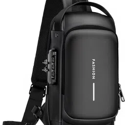 Black Men & Women Messenger Bag Sling Bag for Men Anti-theft USB Crossbody Shoulder Backpack Purse Waterproof-image-84