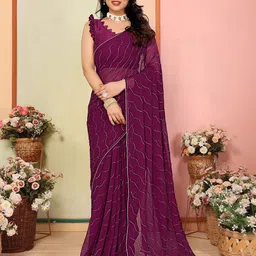 Moda Rapido Embellished Beads and Stones Poly Georgette Saree-picture-49