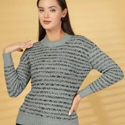 Thirty Threads Women Woollen Pullover with Embellished Detail-picture-33