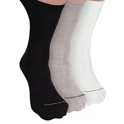 FOOTPRINTS Men Pack Of 3 Cotton Crew Length Bamboo Diabetic Seamless Socks-57