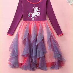 INCLUD Girls Print Fit & Flare Dress-image-25