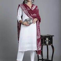LOOM LEGACY Ethnic Motifs Printed Cotton Silk Block Print Dupatta image 3