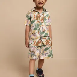 Superminis Boys Printed Short Sleeves Shirt With Shorts-image-66