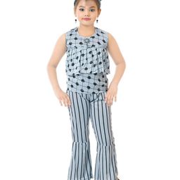 Fessist Girls Printed Top with Palazzos-image-82