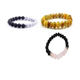 Divine souvenirs Unisex Set Of 3 Artificial Beaded Bracelets-14