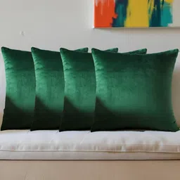 IVAZA Green Set of 4 Velvet Square Cushion Covers-image-51