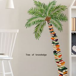 Jaamso Royals Green & Brown 2 Pieces Tree Printed Self-Adhesive & Durable Wall Stickers-picture-12