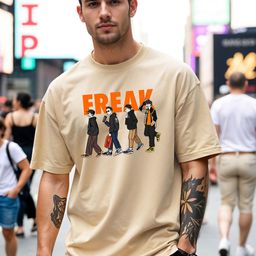SMARTEES Oversized Typography Printed Drop-Shoulder Sleeves Cotton T-Shirt-picture-11