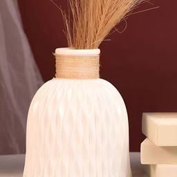 Art Street White Durable Twisted Geometric Flower Vase-image-61