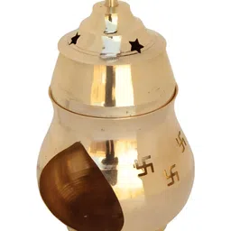 Samy Collectibles Yellow Glossy Brass Kapur Lamp-44