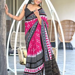 Munir Pure Cotton Bagru Saree-25