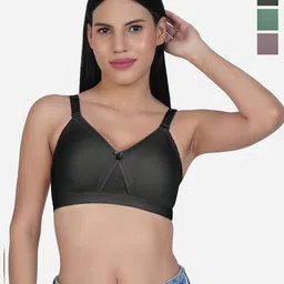 SHYAM SONS FLAIR Pack Of 3 Full Coverage Non Padded Seamless Bra-picture-10