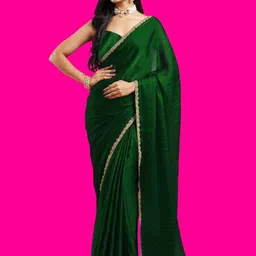 LOROFY Woven Design Beads and Stones Silk Blend Tussar Saree-picture-33