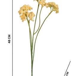 TAYHAA Yellow & Green 2 Pieces Statice Artificial Flower image 2